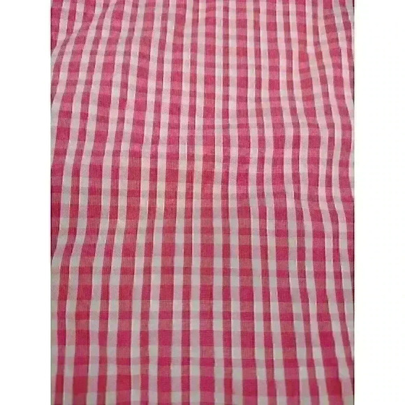 Men's Hugo Boss Button Front Pink Plaid Shirt Sz 43/17 Egyptian Cotton Slim Fit - Picture 5 of 9